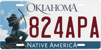 OK license plate 824APA
