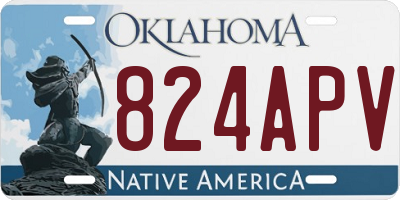 OK license plate 824APV