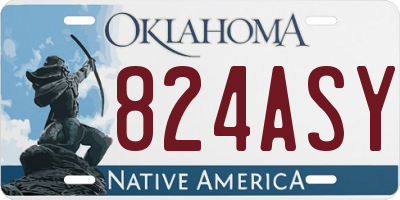 OK license plate 824ASY