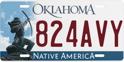 OK license plate 824AVY