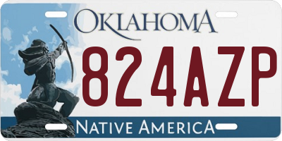 OK license plate 824AZP