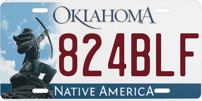 OK license plate 824BLF
