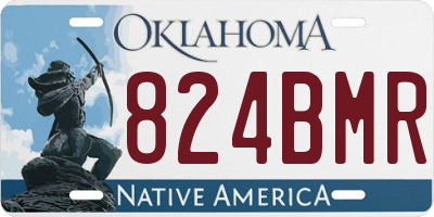 OK license plate 824BMR