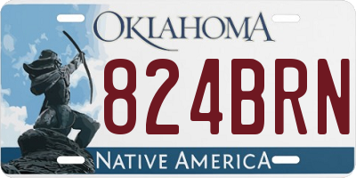 OK license plate 824BRN
