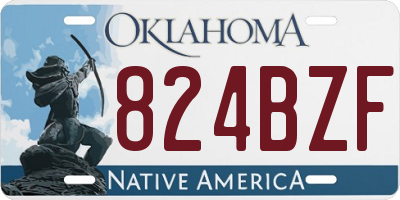 OK license plate 824BZF