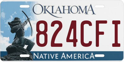 OK license plate 824CFI