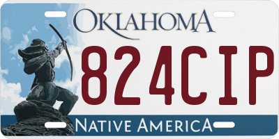 OK license plate 824CIP