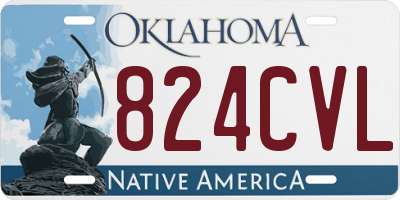 OK license plate 824CVL