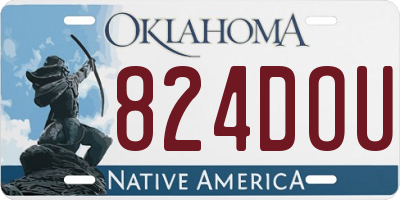 OK license plate 824DOU