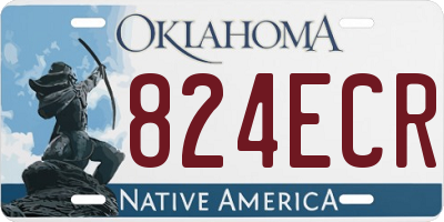 OK license plate 824ECR