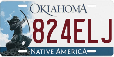 OK license plate 824ELJ