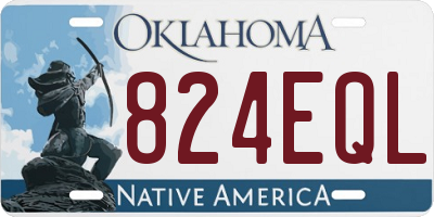 OK license plate 824EQL