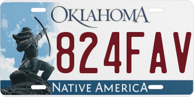 OK license plate 824FAV