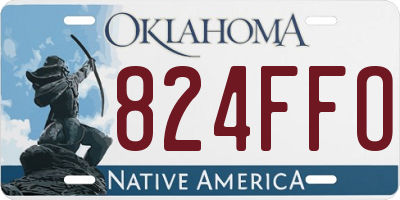 OK license plate 824FFO