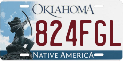 OK license plate 824FGL