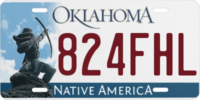 OK license plate 824FHL