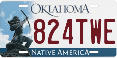OK license plate 824TWE