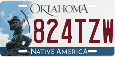 OK license plate 824TZW