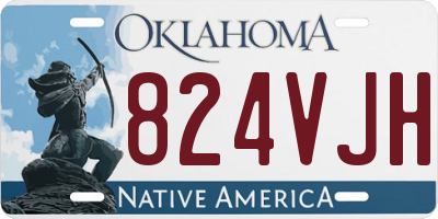 OK license plate 824VJH