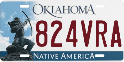 OK license plate 824VRA