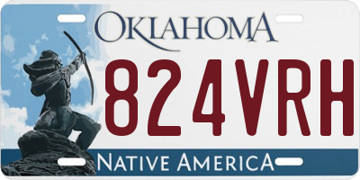 OK license plate 824VRH