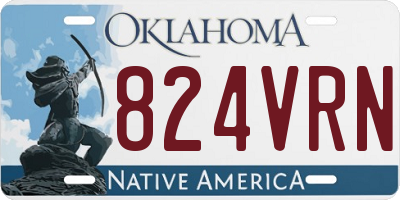OK license plate 824VRN