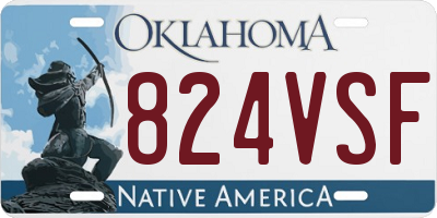 OK license plate 824VSF
