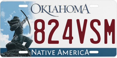OK license plate 824VSM