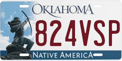 OK license plate 824VSP