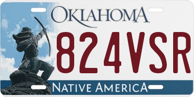 OK license plate 824VSR