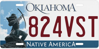 OK license plate 824VST