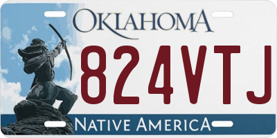 OK license plate 824VTJ