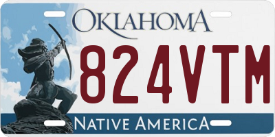 OK license plate 824VTM