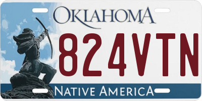 OK license plate 824VTN