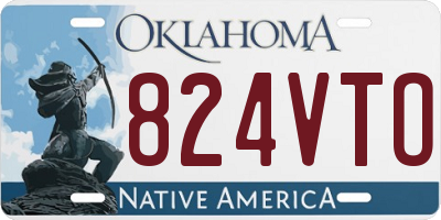 OK license plate 824VTO