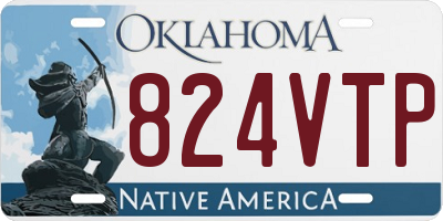 OK license plate 824VTP