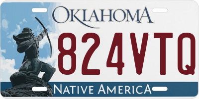 OK license plate 824VTQ