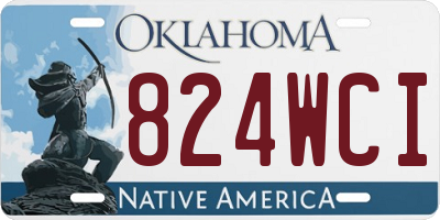 OK license plate 824WCI
