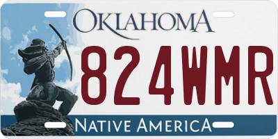 OK license plate 824WMR