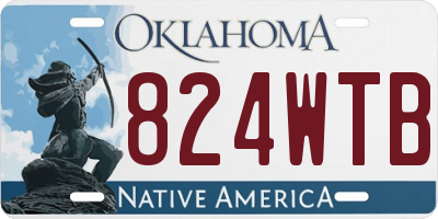 OK license plate 824WTB