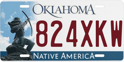 OK license plate 824XKW