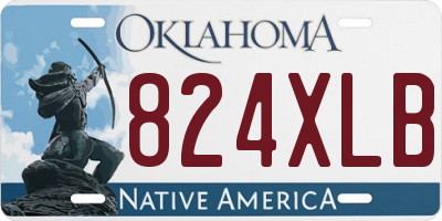 OK license plate 824XLB