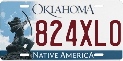 OK license plate 824XLO