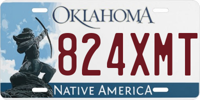 OK license plate 824XMT