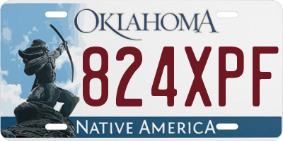 OK license plate 824XPF