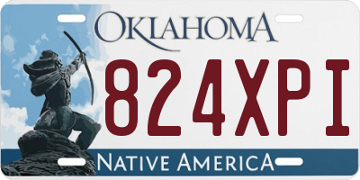 OK license plate 824XPI