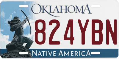 OK license plate 824YBN