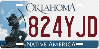 OK license plate 824YJD