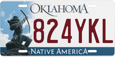 OK license plate 824YKL