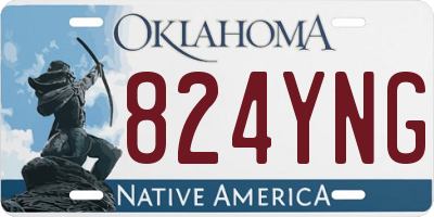 OK license plate 824YNG
